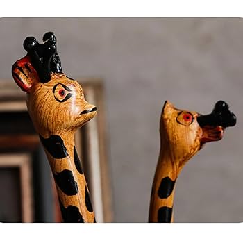 Amazon.co.jp: 木製 オーナメント インテリア 動物 オブジェ